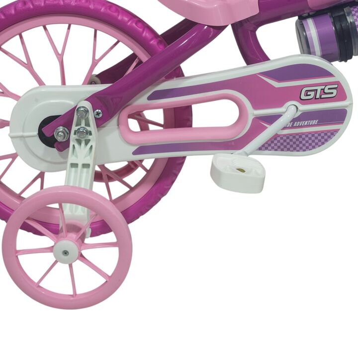 Bicicleta rodado 12 GTS con cantimplora rosa - Vista 10