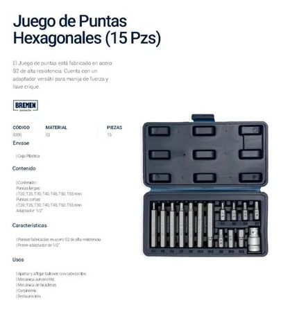 Set de Puntas Allen Bremen AS2 15 Piezas