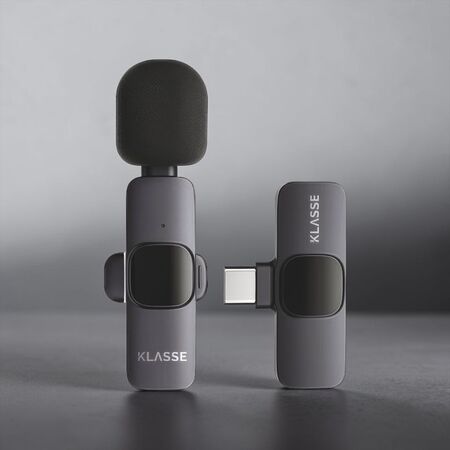 Micrófono Corbatero Inalámbrico Plug & Play para Celular Klasse USB-C + Lightning (KS5100)