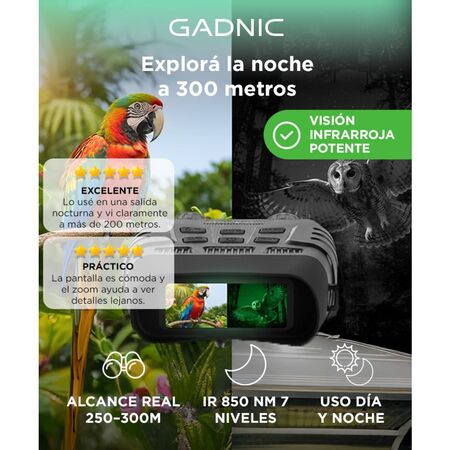Binocular Gadnic Visión Nocturna Digital Caza Aventura