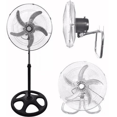Ventilador De Pie Embassy 3 En 1 18  Turbo Pared 70w 45.72 Cm Negro Plateado Metal 5