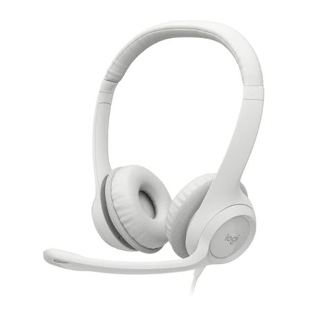 AURICULAR C/MIC LOGITECH CLEAR CHAT COMFORT USB H390 WHITE(PN: 981-001285)
