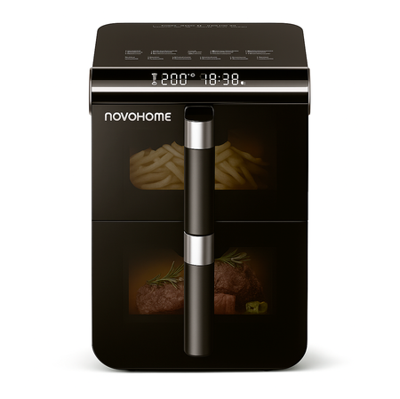 Freidora De Aire Novohome Doble Canasto 12 L Vertical 1700 W