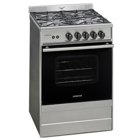 Cocina Longvie Multigas 56cm Bistro Inoxidable Luz Encendido Reja Fundicion
