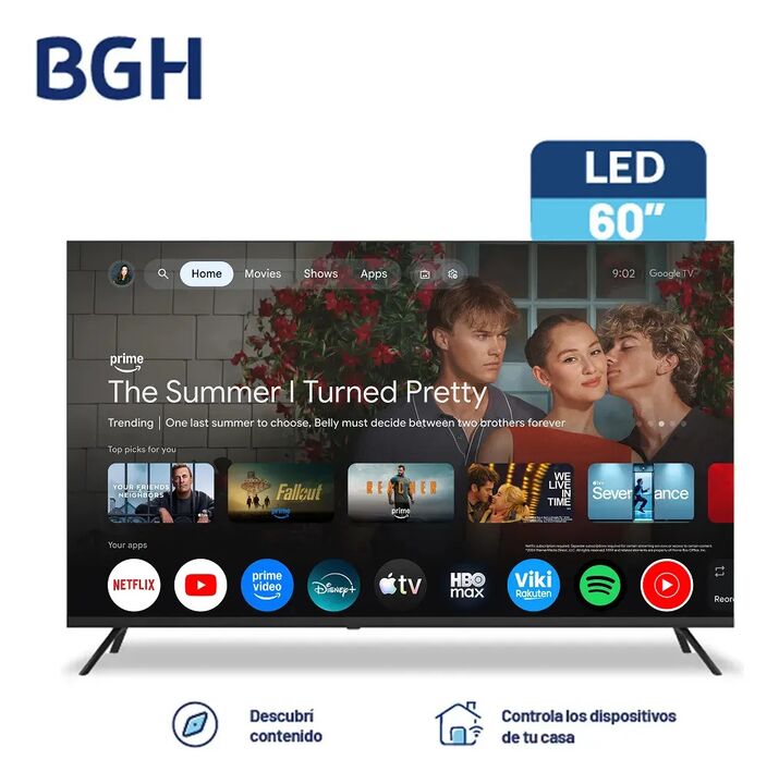 Tv Bgh 60'' 4k Google Tv B6026us6g - Vista 3