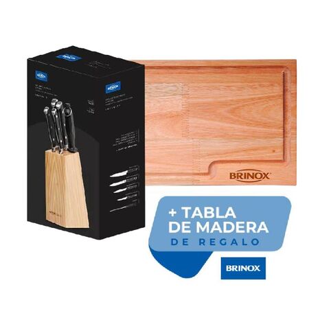 SET BRINOX DE 5 PIEZAS - INFINITY, ACERO INOX, CON TACO + TABLA (2519/115) (LBRIN00597)