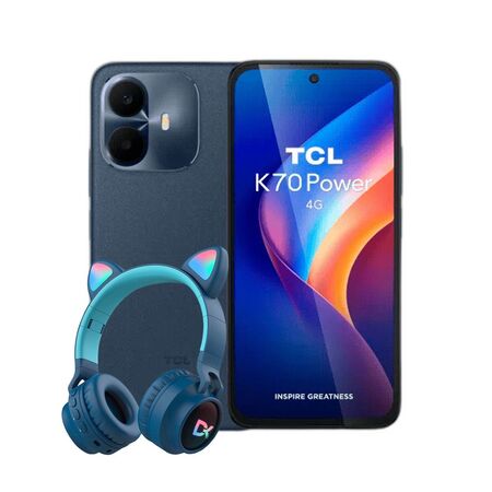 Combo TCL K70 Power 4+256GB Nebula Blue + Auriculares Dekkin Gato Verde