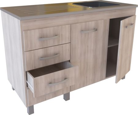 Bajo Mesada Muebles Orlandi 120Cm 632 2P 4C Abedul