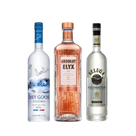 Set Vodkas Importados Seleccion x 3 Con Estuche