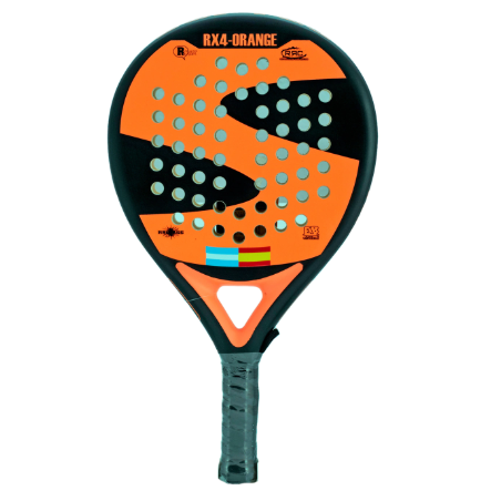 Paleta de pádel rx4 naranja fluor para principiantes