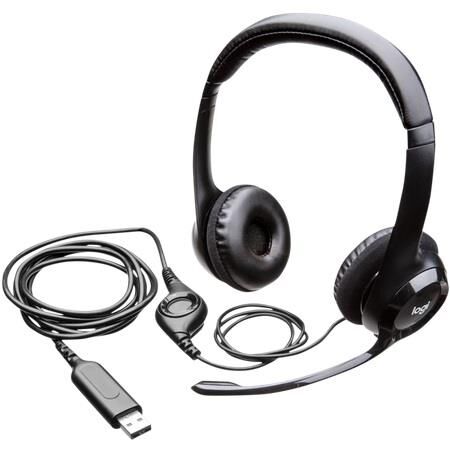AURICULAR C/MIC LOGITECH CLEAR CHAT COMFORT USB H390 (981-000014)