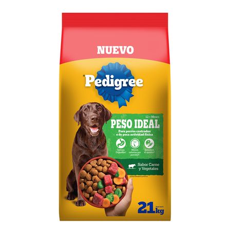Pedigree Peso Ideal Sabor Carne y Vegetales 21 KG