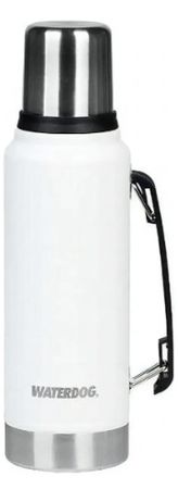 Termo acero inox  Waterdog con manija 1 litro blanco