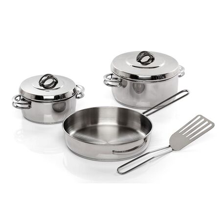 Bateria De Cocina Gamuza 4Pz Mini Cheff Master Ware 31041 Acero Inox