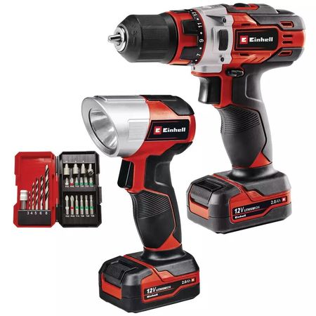 Einhell Taladro Inalambrico TE-CD 12/1 Li +22+CL (2x2.0Ah)