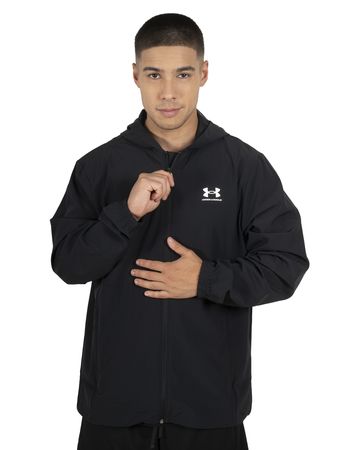 Campera Under Armour Vibe Woven Hombre Training Negro