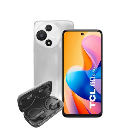 Combo TCL 60R 5G 4+128GB Pure White + Auriculares Hune Haba TWS In-ear