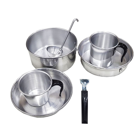 Marmitas Aluminio 2 Personas+Bolso - 8 Piezas