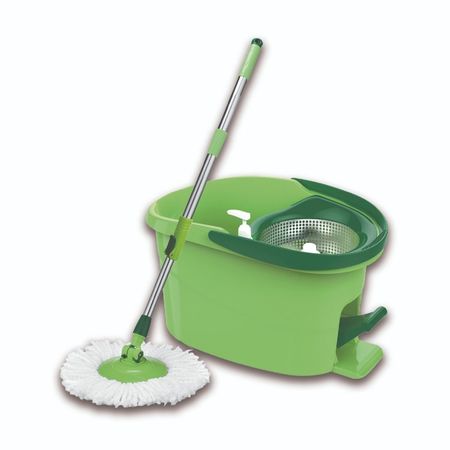 Balde Pedal Mopa Centrifugo Lampazo Escurridor Trapeador Verde