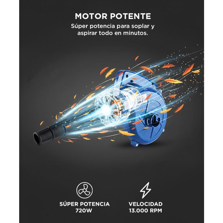 Sopladora Electrica Portátil Gadnic SP450 720W Alta Potencia - Vista 3