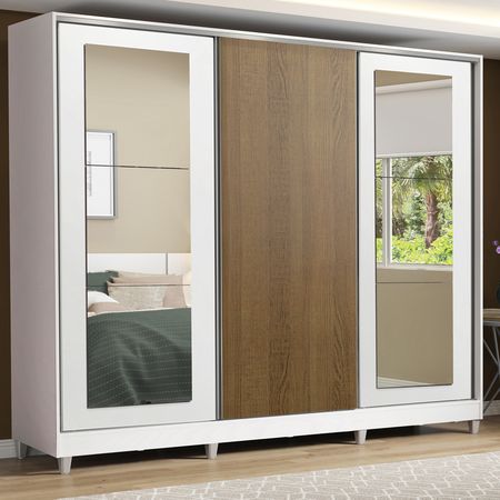 Placard Ropero 100% Mdf Madesa Eros 3 Puertas Corredizas 06