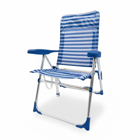 Reposera Aluminio Play 6p Conversol Ac1163c Azul/Blanco Dakot