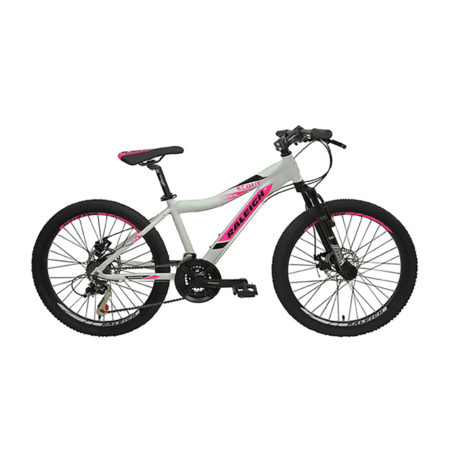 Bicicleta Raleigh R24 Scout Nena - Freno A Disco Blanco/rosa