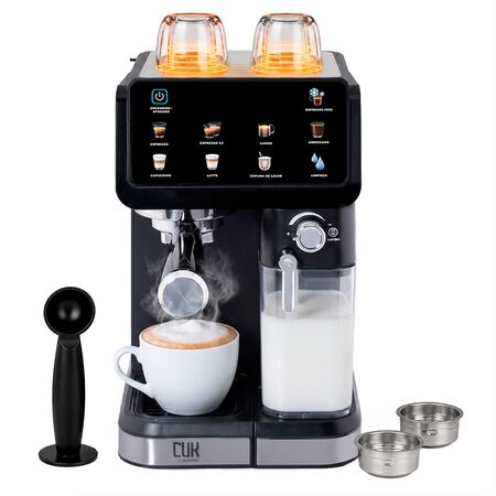 Cafetera Espresso Cuk By Gadnic 20 Bar Espumador De Leche Display Digital Con 9 Funciones