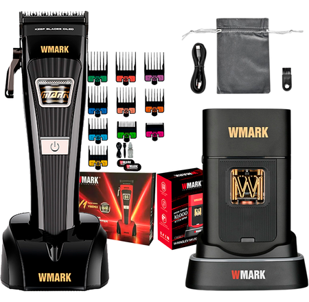 Kit Wmark Cortadora De Pelo Rotor Ext. Blcd + Shaver Inalam