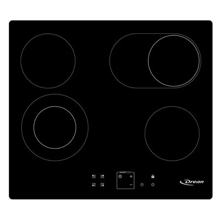 Anafe Electrico Drean Vitroceramico 58cm 4 Zonas Touch 9 Niveles