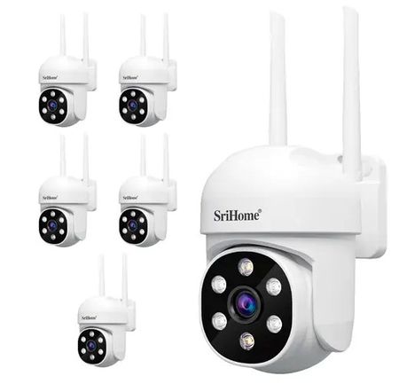 Kit x6 de Cámara de Seguridad IP Domo SriHome SH061 Full HD Vision Nocturna