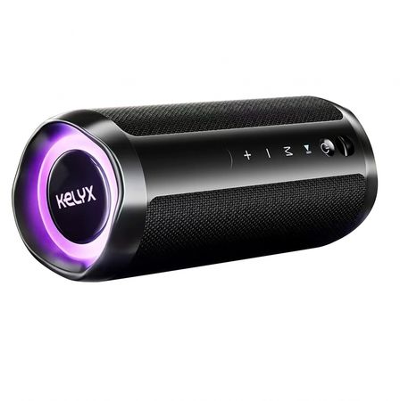 Parlante Kelyx Bluetooth 2 altavoces 12W cilindro RGB HIFI IPX7 MicroSD | USB