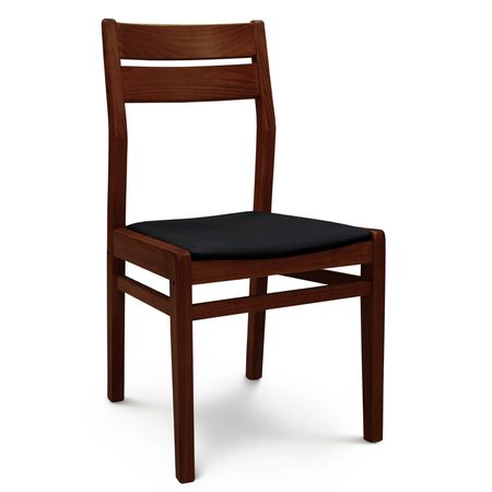 Silla de Comedor Docta lustre Caoba Tapizado Inka Negro Espacity