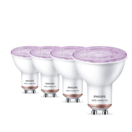 Lampara Led Inteligente Philips Wifi Smart Color Gu10 X4 Un