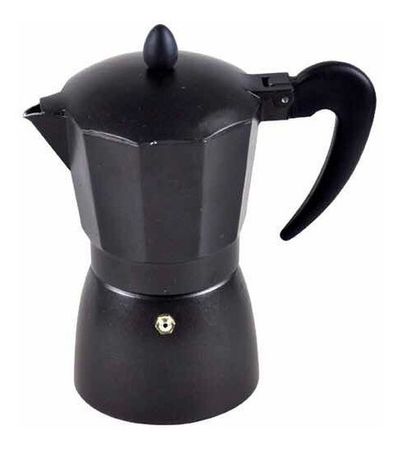Cafetera Tipo Italiana Expresso Aluminio 6 Pocillos Aston Negra