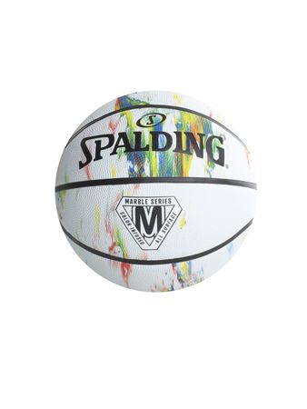 Pelota Spalding Marble Rainbow Unisex Básquet Blanco