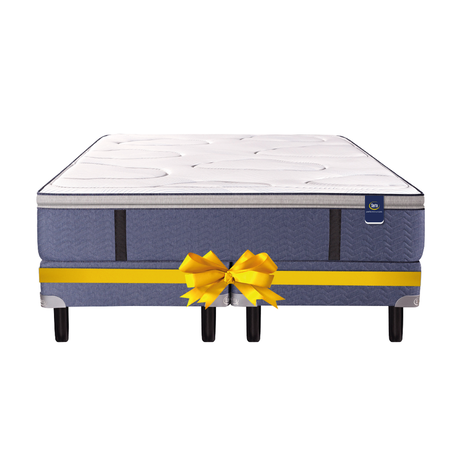 Colchon Serta Pensilvania King 180x200x32 de Resortes con Pillow Premium + Sommier de Regalo