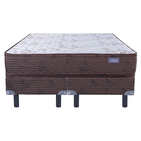 Colchon y Sommier Inducol Aural Super Queen 160x200x28cm Espuma de Alta Densidad con Doble Europillow