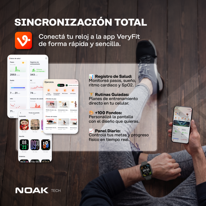 Smartwatch Noak M26 Core 1.83" TFT-LCD IP68 - Vista 7