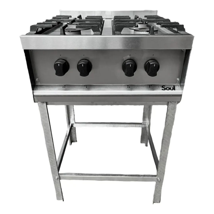 Anafe Industrial 4 Hornallas 55 Cm Acero Inoxidable Soul - Vista 1