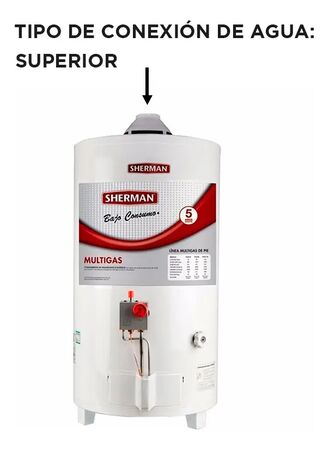 Termotanque Multigas Sherman 50L Gas Tpgp50msh13 Blanco