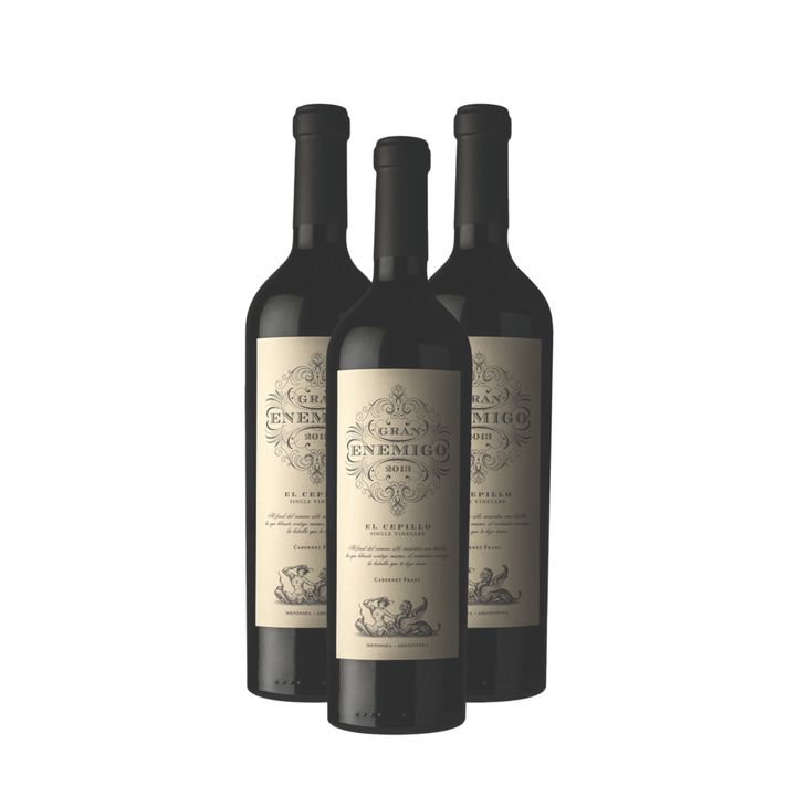 Vino Tinto El Gran Enemigo Cepillo Single Vineyard Cabernet Franc - Malbec Caja x 3 - Vista 1