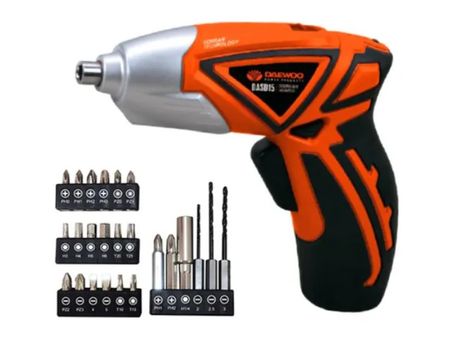 Destornillador Daewoo Dasd15 Inalambrico 3.6v 25 Piezas 3nm