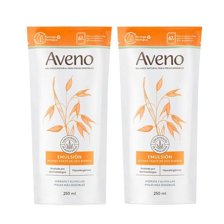 Set Aveno Emulsion Emoliente Suavizante P Sensible Refill X2