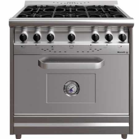 Cocina Morelli Country 90Cm Puerta Ciega Acero Inox. 18033