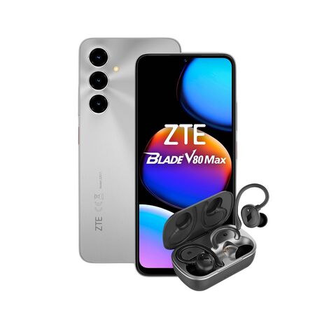 Combo ZTE V80 Max 4+256GB Silver + Auriculares Dekkin TWS Sport