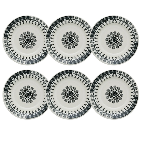 SET X 6 PLATOS HONDO 21CM FOLK OXFORD