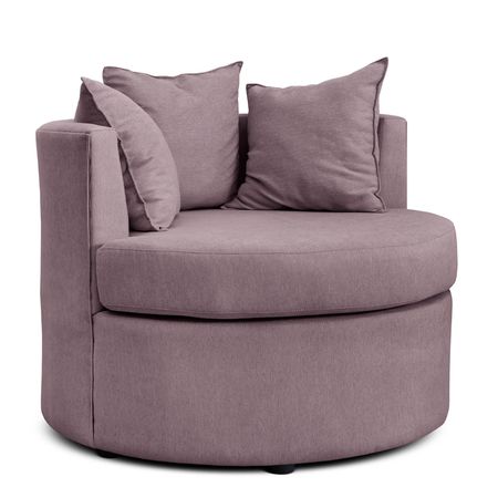 Sillón 1 Cuerpo Redondo Coco Tapizado Shot Morado Espácity