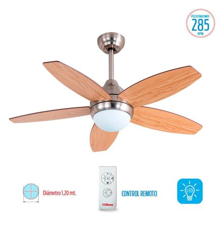 VENTILADOR DE TECHO LILIANA CON LUMINARIA VTHM315R