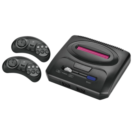Consola Super Mini Drive con joysticks inalámbricos mas de 1000 juegos Retro - Negro